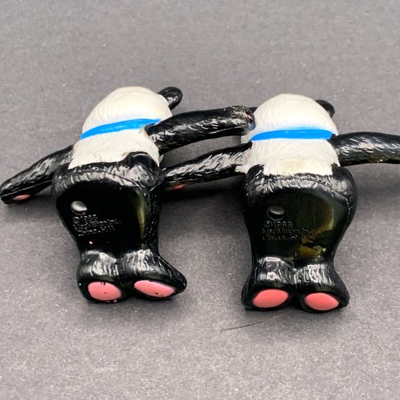 Vintage 1980’s Happy Panda Bear With Red Stripe Tie PVC Figure Cake Toppers - Picture 4 of 11